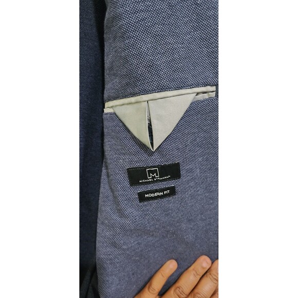 NEW Michael Strahan Blazer Mens 3XLT Blue Unconstructed Two Button Casual - Picture 11 of 12